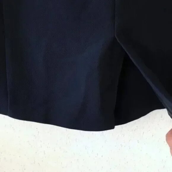 Zara Navy Blue Blazer Open Front Half Sleeve Pockets Women Size M - Picture 7 of 10